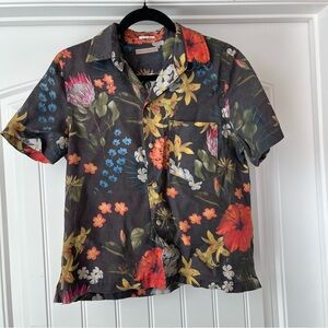 MOTHER The Staycation One Week in Hawaii Floral button up women’s size small